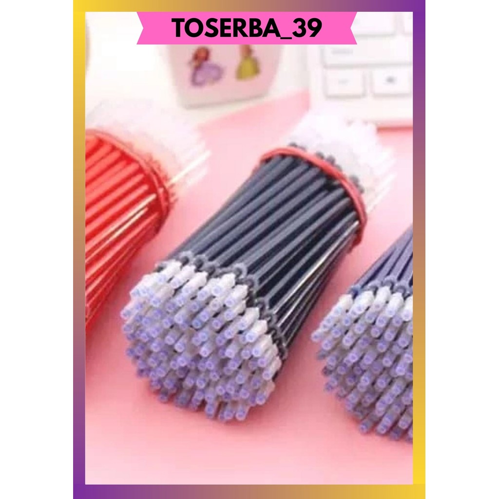 

T39 REFILL TINTA PENA GEL PULPEN BOLPOIN PEN CAIR 0.5 MM HITAM / BIRU / MERAH