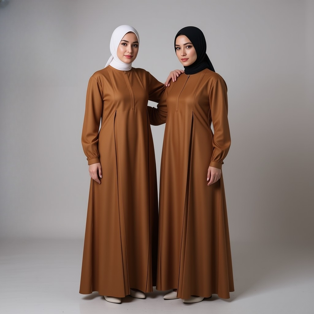 Hanna Zara - Pemda Balotelly Polos Original Rozwah | Gamis Balotelli Polos Khaki Tua | Basic Dress E