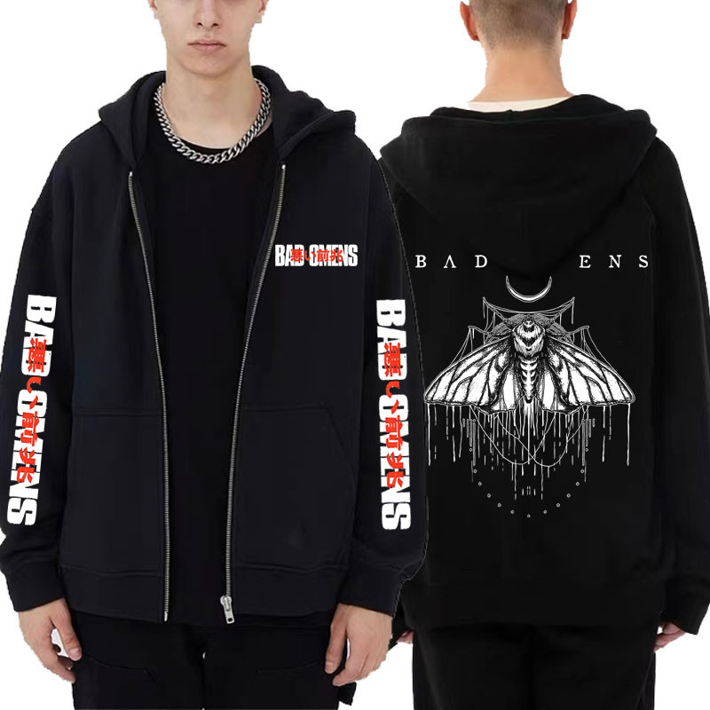 Jaket Bad Omens Band Zipper Hoodie unisex - Jacket Resleting Anime