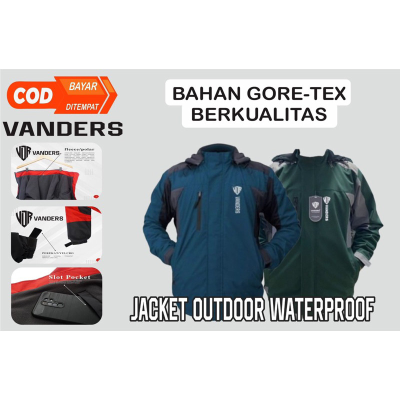 VANDERS   - Jaket Pria OUTDOOR VANDERS ANTI AIR / Jaket Gunung Waterproof Windproof / Jaket Windbrea