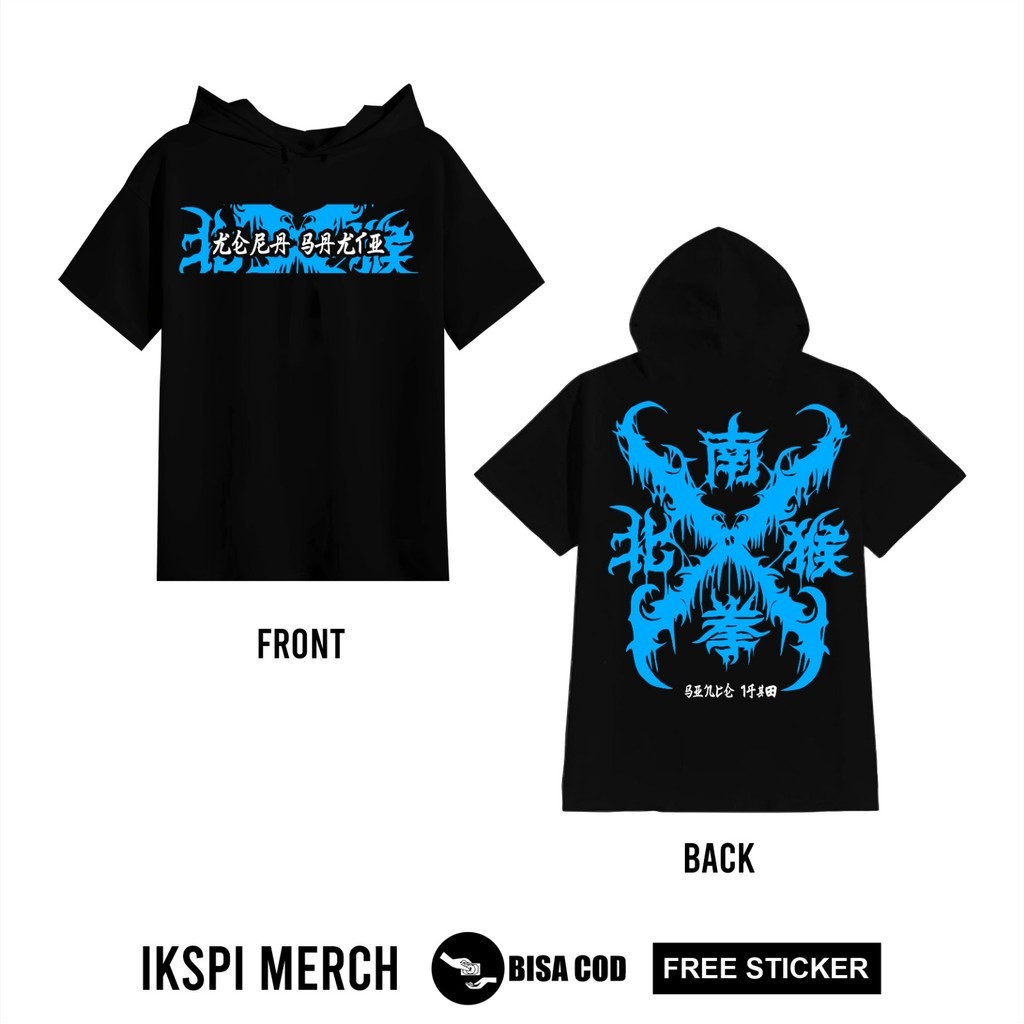 Ts-HOODIE IKSPI TULISAN CINA BIRU TS HOODIE IKSPI TERBARU - TS HOODIE KERA SAKTI IE4