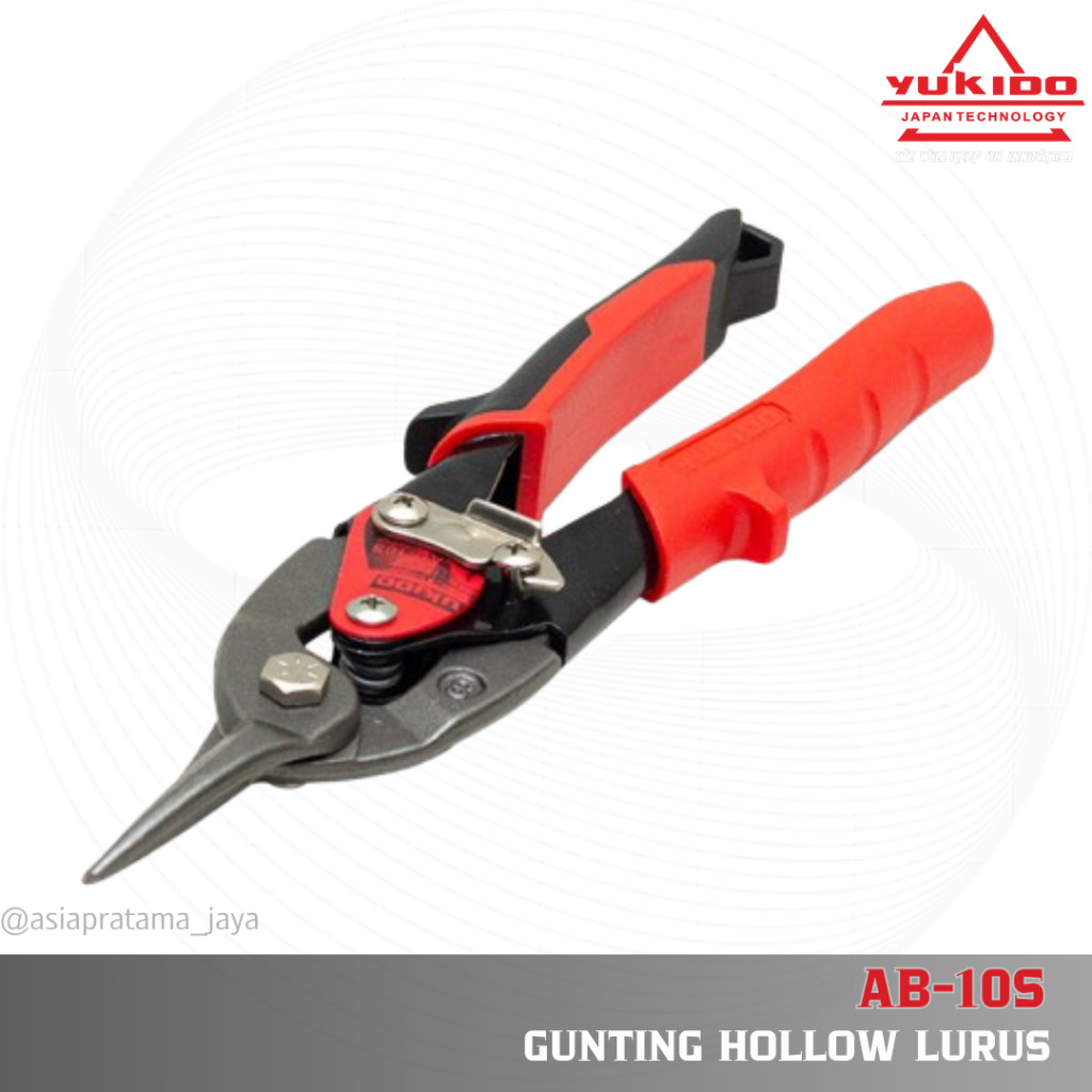 

YUKIDO Gunting Seng Baja Ringan Holo 10 Inch - Aviation Tin Snip Lurus AB-10S