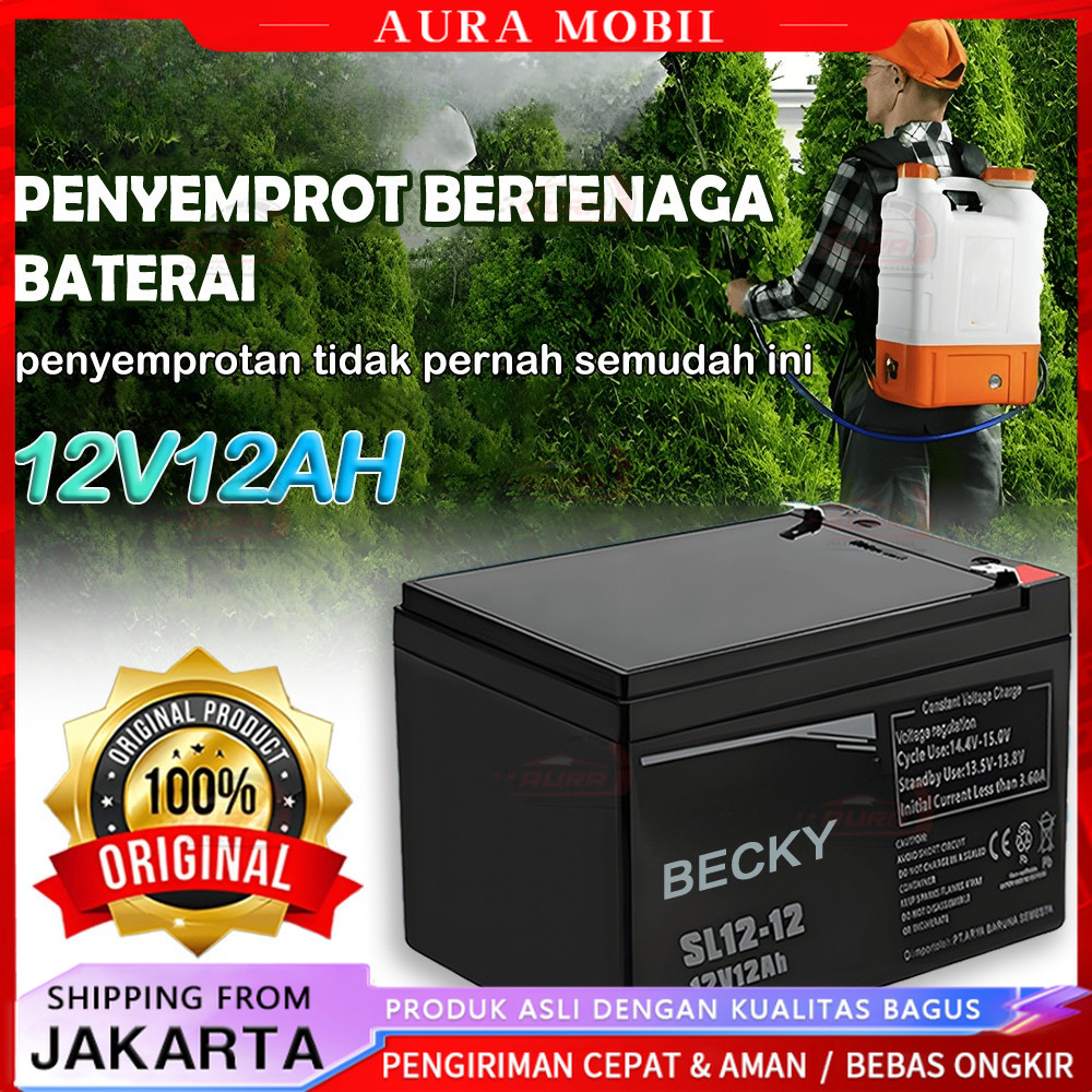 Aki Sprayer Elektrik 12v 8ah / accu baterai 12 ah 12 volt / baterai tangki semprot elektrik / Mobil 
