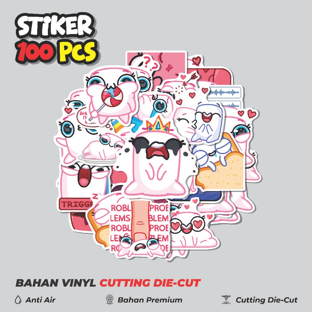 

Terbaru! 50 pcs Stiker Marshmelita Dekorasi Lucu Kreatif untuk Notebook, Skateboard, HP