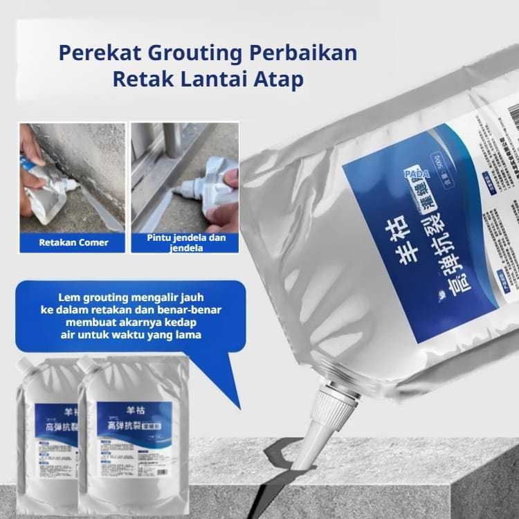 Terlaris Lem Sealer Lem Anti Bocor Pengisi Lubang Bocor Retak Waterproof/Lem beton Silikon Cair Anti