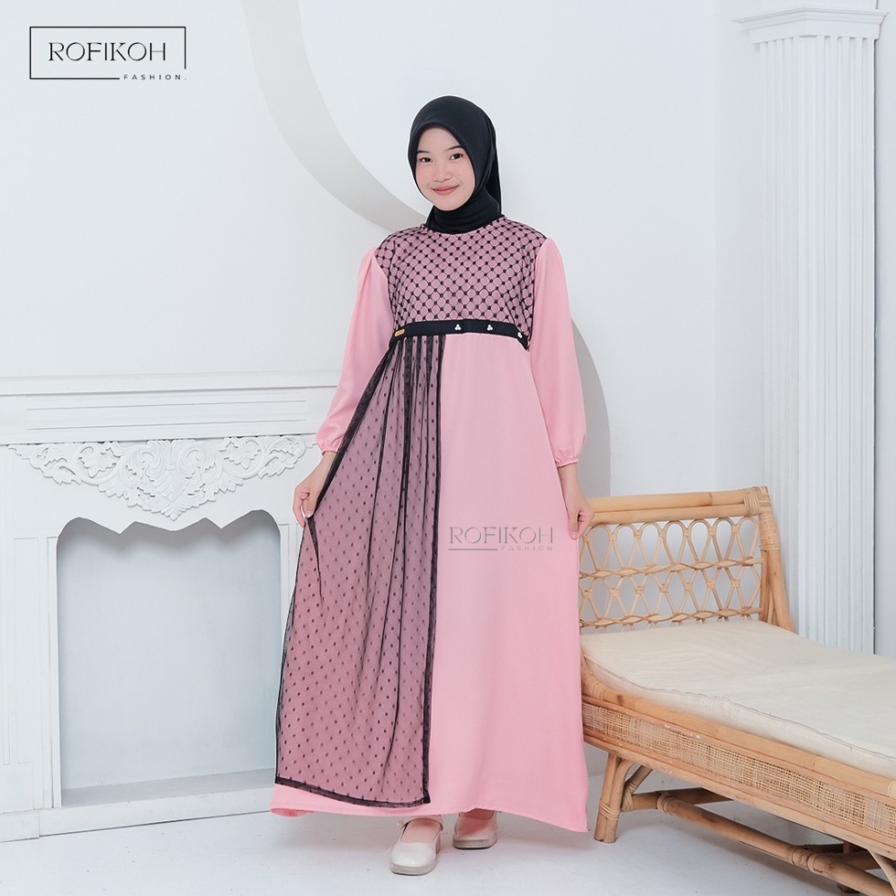 Gamis Anak Set Rompi Brukat Anak / Baju Gamis umur 6-7 thn 9-11 thn 12-14thn Pakain Muslim Lebaran A