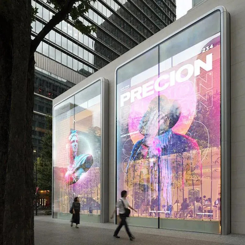 Transparent Display Screen Glass Screen Background Wall Flexible led film screen transparent display