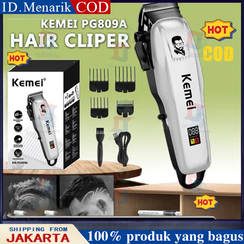 Original KEMEI 809A Alat Cukur Rambut Kemei KM 809A Mesin Cukur Cordless HAIR CLIPPER TRIMMER
