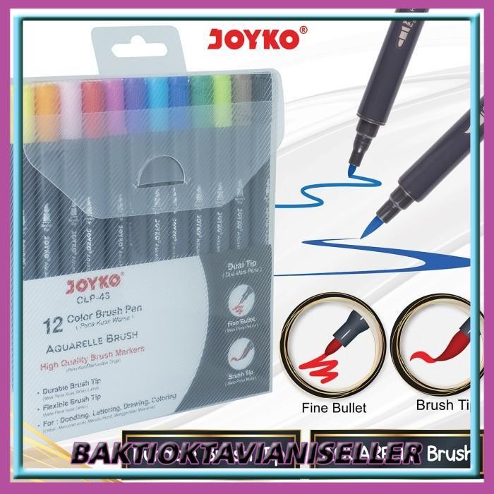

Color Brush Pen Pena Kuas Warna Joyko CLP-43 12 Warna Color - CLP-43