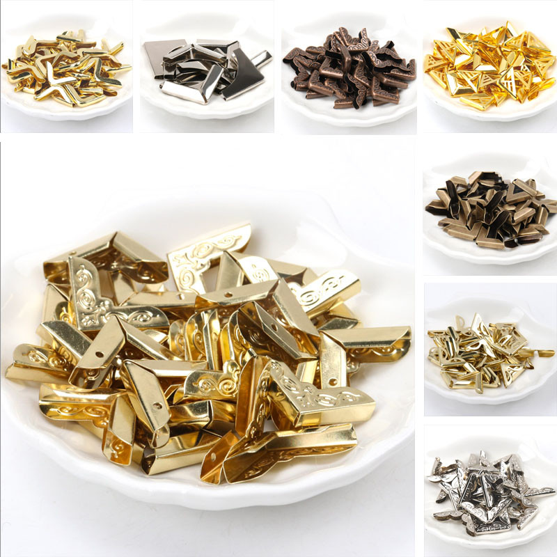 

Metal Corners For Books Scrapbooking Photo Albums Menus Corner Protectors Metal Crafts DIY 40pcs