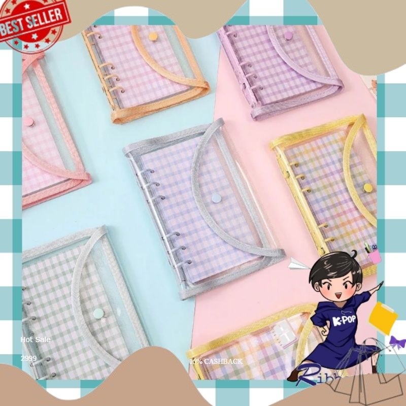 

NEW TREND V!RALIN A6 Binder Glitter Deluxe Envelope Ring Warna PVC RIBBON