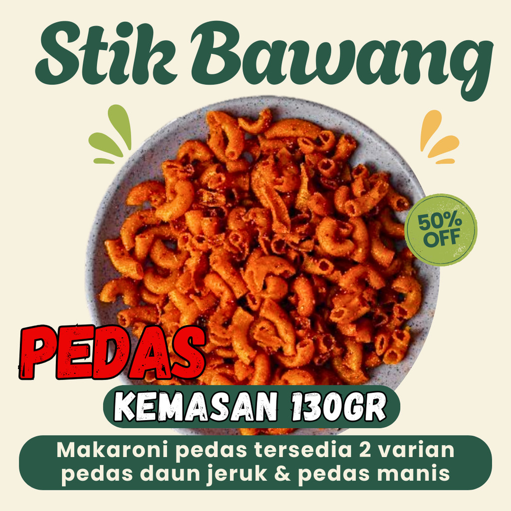 

Makaroni Pedas Makaroni keriuk pedas daun jeruk 130gram