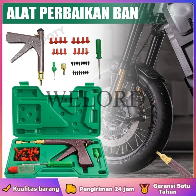 Alat Tambal Ban Tubles Tubeless Roda Vacuum Alat Tambal Ban Tubles Gun Bentuk Tembak Alat Tambal