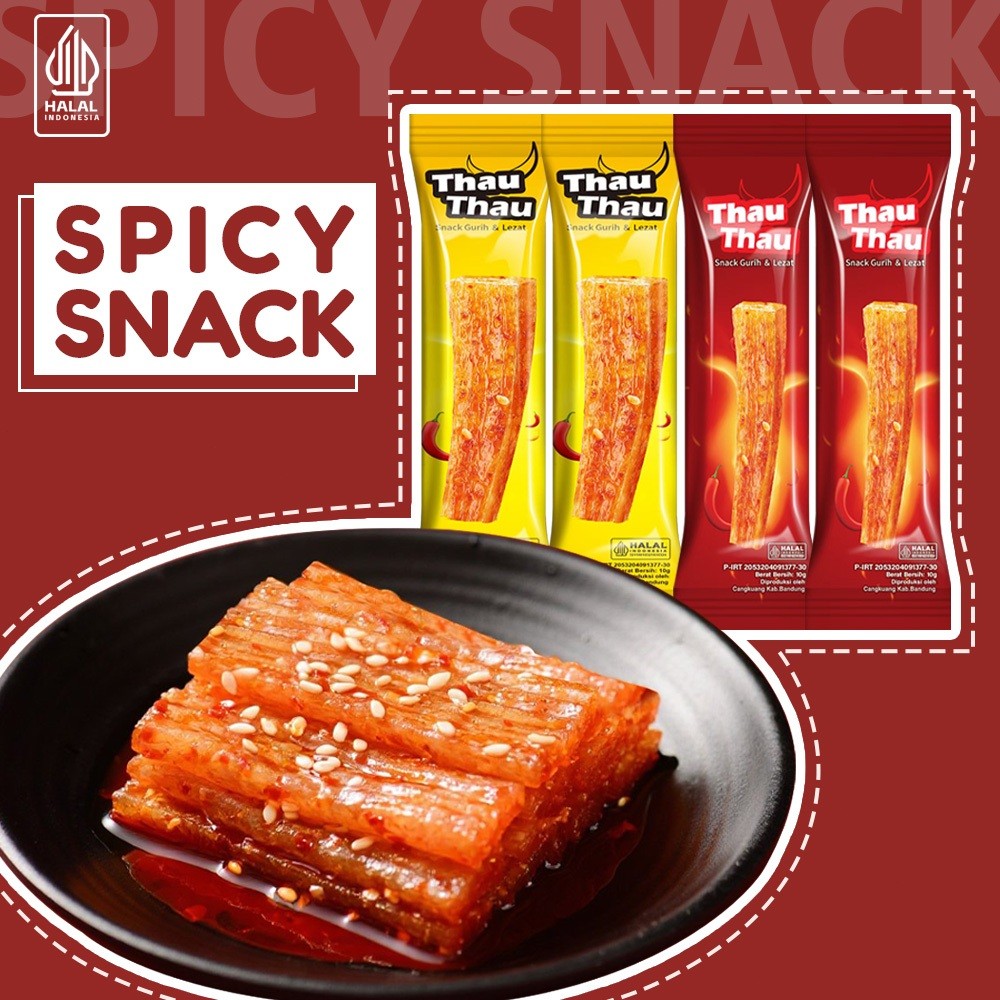

50Pcs Makanan Ringan Pedas Renceng Stick Cemilan Pedas Spicy Snack Pedas Gluten Stik Halal