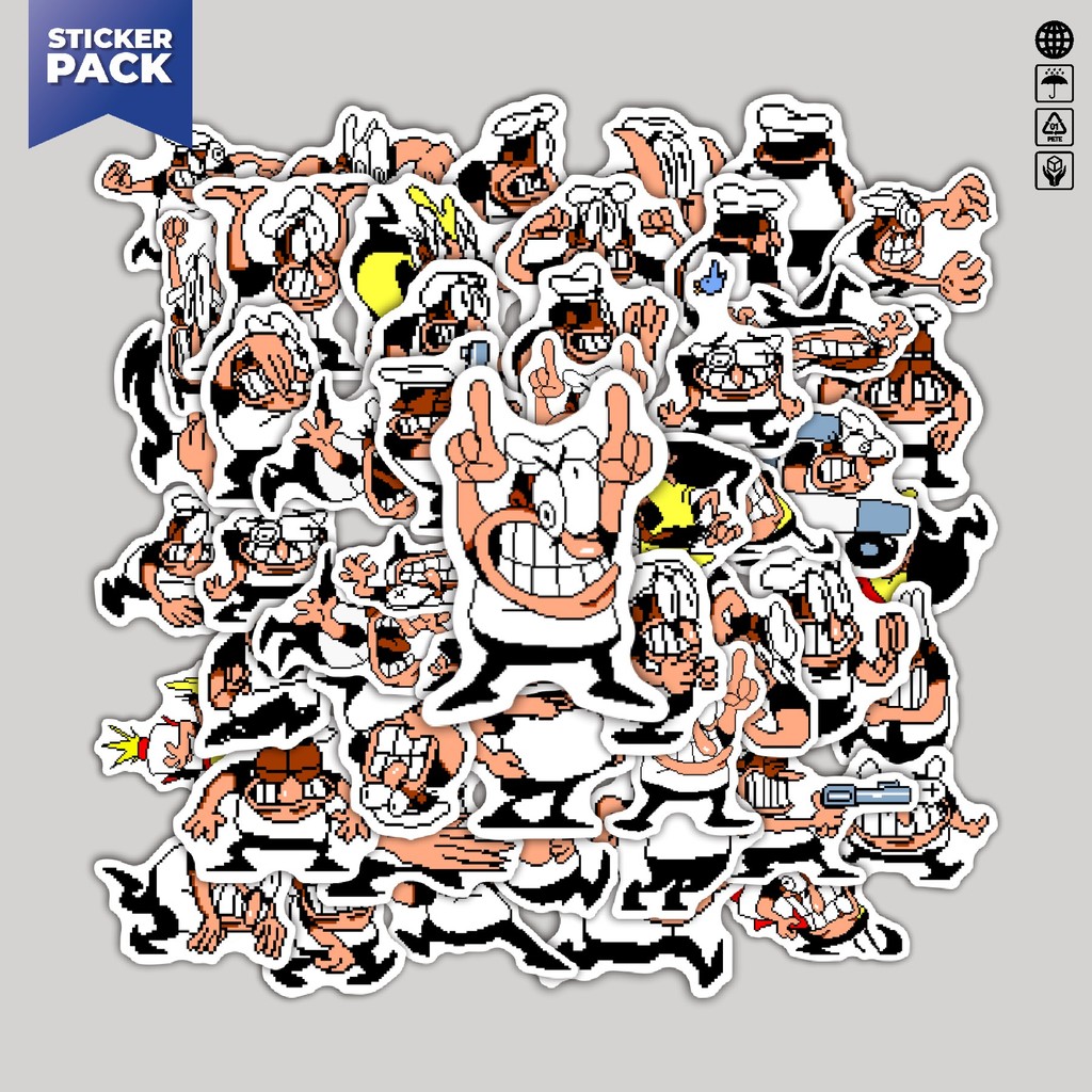 

[100PCS]Stiker Pack Pizza T Pepi V13 Aesthetic Vinyl Anti Air Dekorasi Sticker Laptop Buku Journal Koper Helm Casing HP Gitar Helm Skateboard