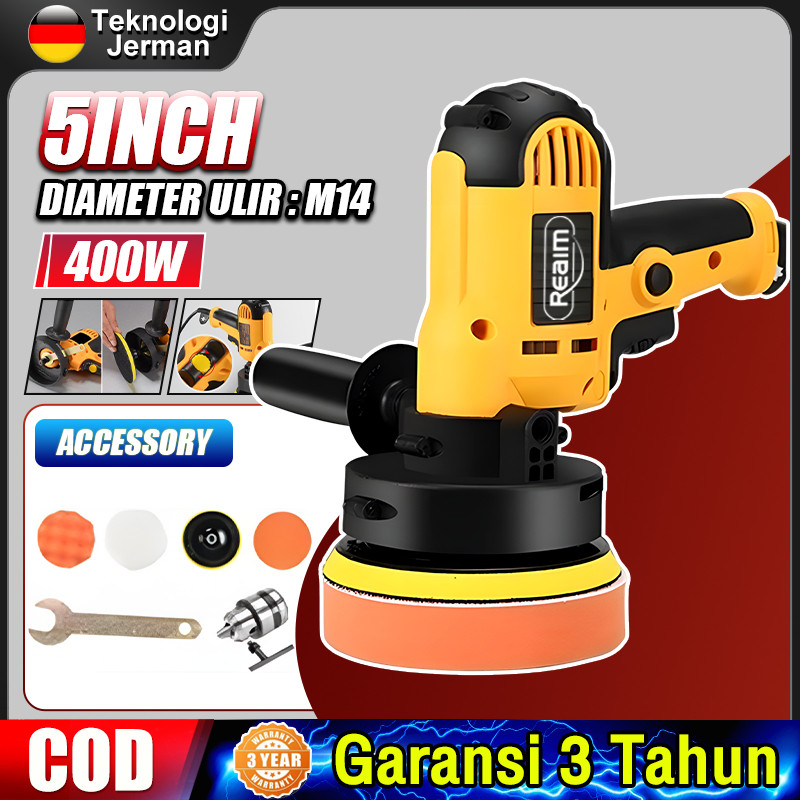 Reaim Mesin poles 5" Wool Polisher  Disc Mesin Poles Mobil Motor alat poles body motor Detailing mob