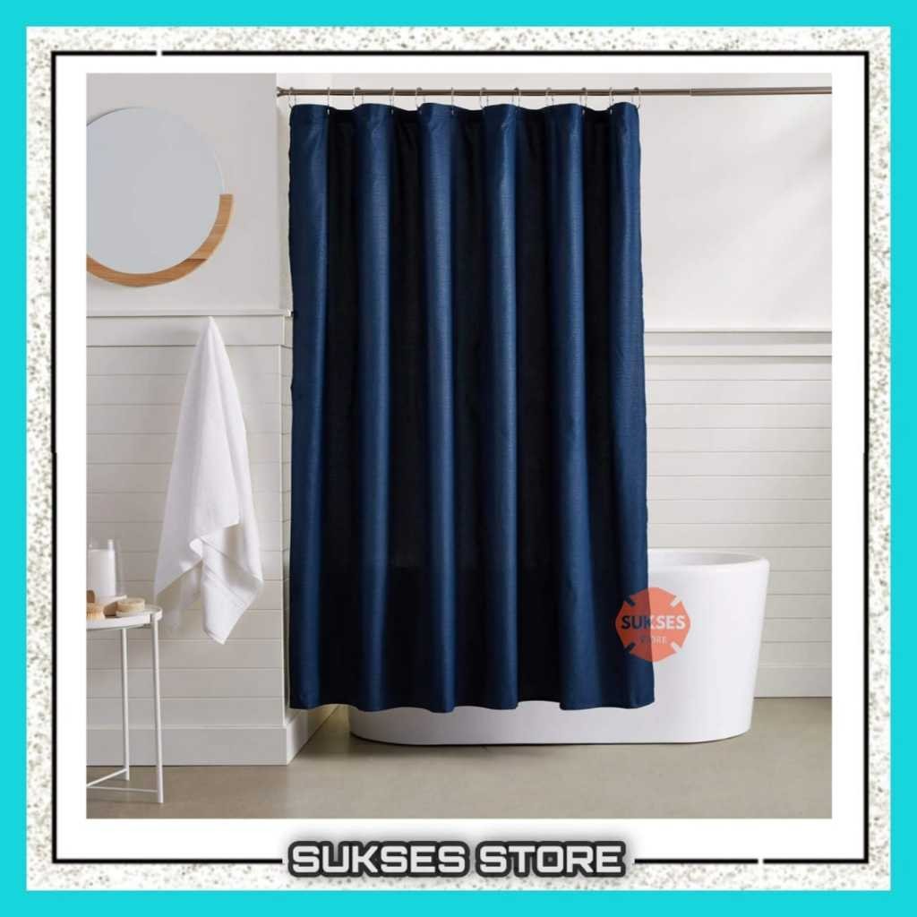 Tirai Shower Polos / Tirai Kamar Mandi Peva Waterproof