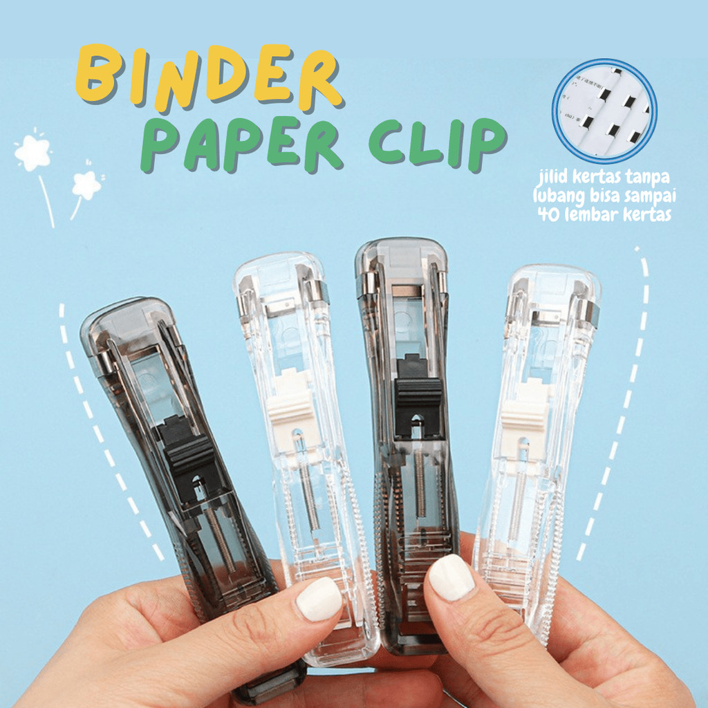 

VIRAL! ALAT BINDER KLIP OTOMATIS UNTUK MENJILID HINGGA 40 LEMBAR KERTAS HVS / MENJILID TANPA LUBANG