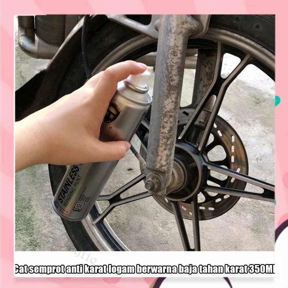 Cat Semprot Chrome Sapporo 350ML Chrome Spray Paint Anti Karat Warna Glossy Untuk Perbaikan Cat Mobi
