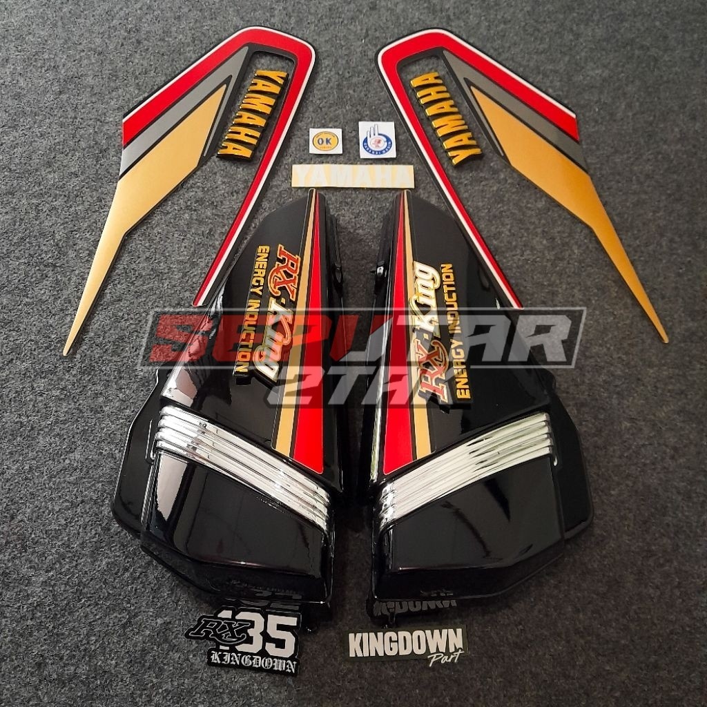 STRIPING LIS RX KING COBRA 1992 MERAH - SET EMBLEM & BOX AKI - PREMIUM QUALITY BEST SELLER