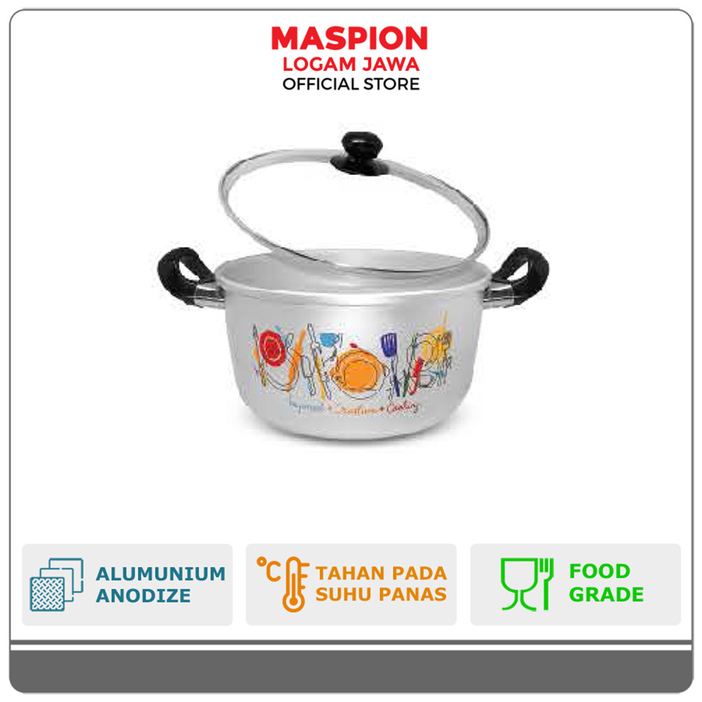 Maspion  Mikado Dutch Oven Stylish Pearl With Glass Cover