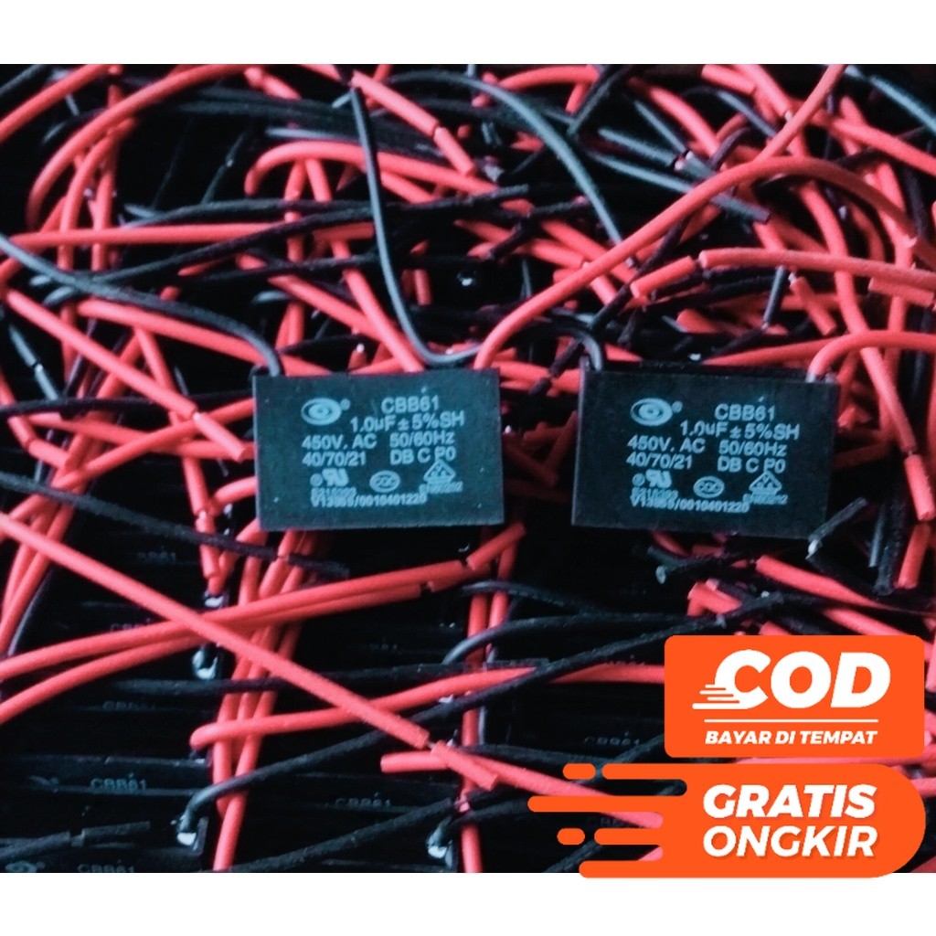 KAPASITOR KIPAS CAPASITOR KOTAK 1UF 1 UF 450V 450 VOLT