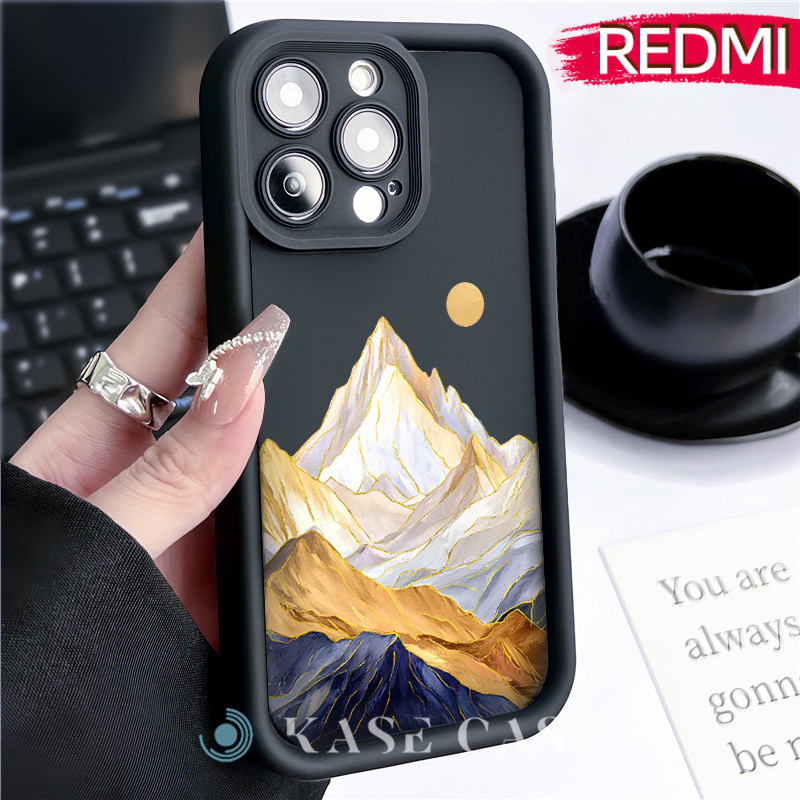 Estetik Mountain Silicone SoftCase Redmi NOTE 13 Pro Redmi 12 13C Xiaomi-POCO-M4 Pro Soft Polos Hita