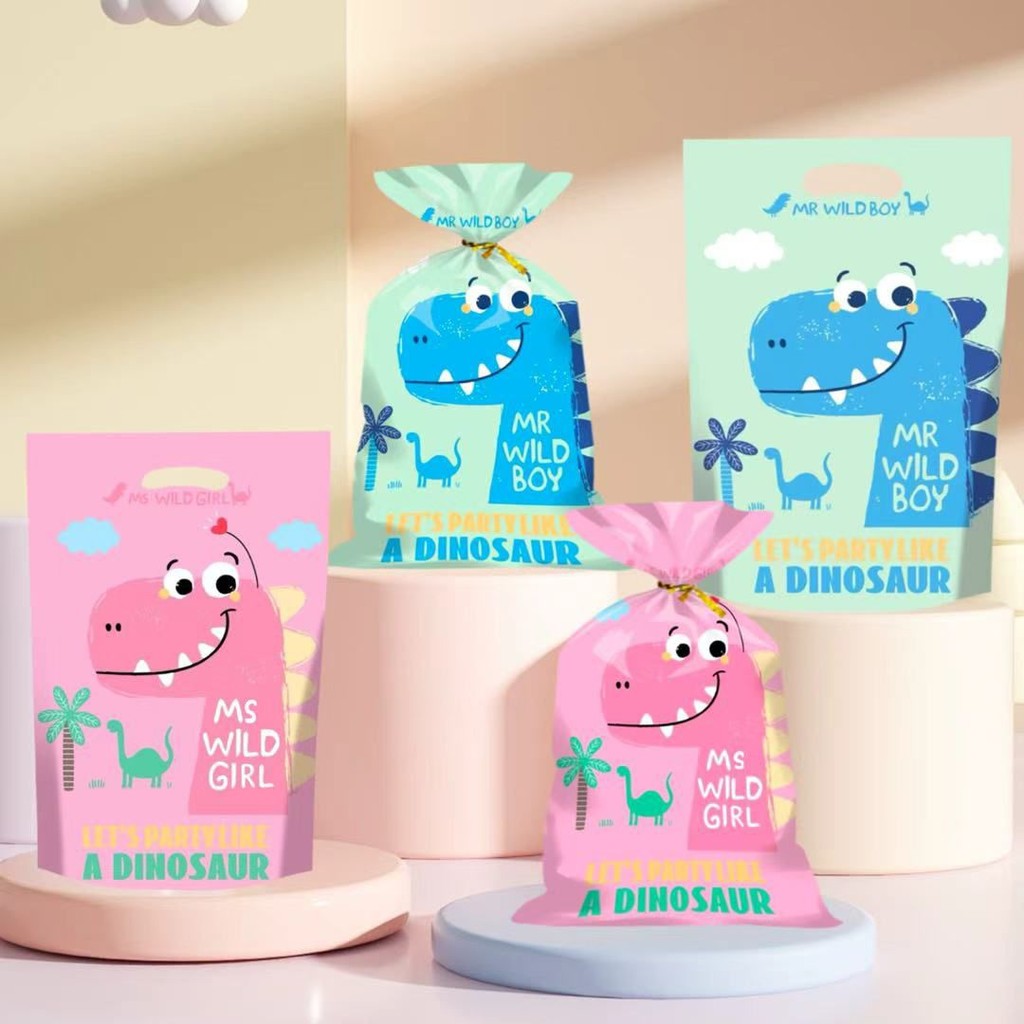 OPP Plastik Bingkisan / Goodie Bag/ Plastik Snack/ Kantong Ultah Plastik Ultah Ulang Tahun Dino Dan 