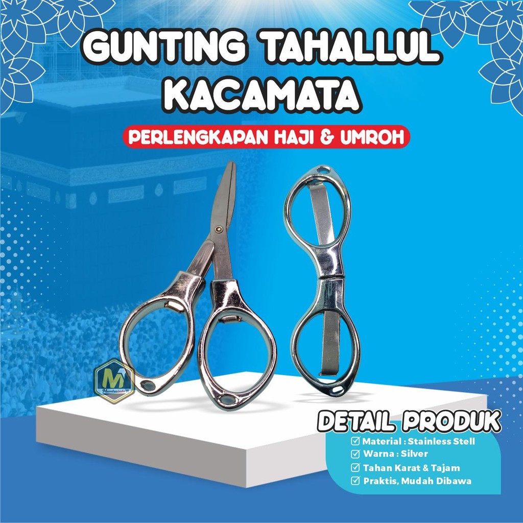 MUMTAZINDO - Gunting Tahallul Kacamata / Gunting Lipat Kacamata / Gunting Kacamata Haji Umroh / Gunt