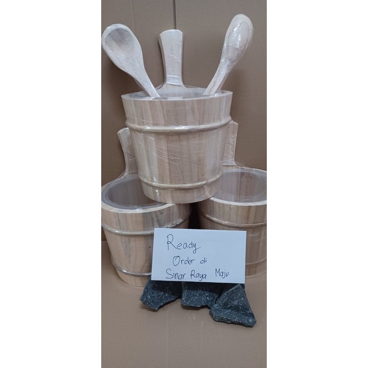 READY EMBER KAYU SAUNA + GAYUNG /Gentong Kayu Sauna