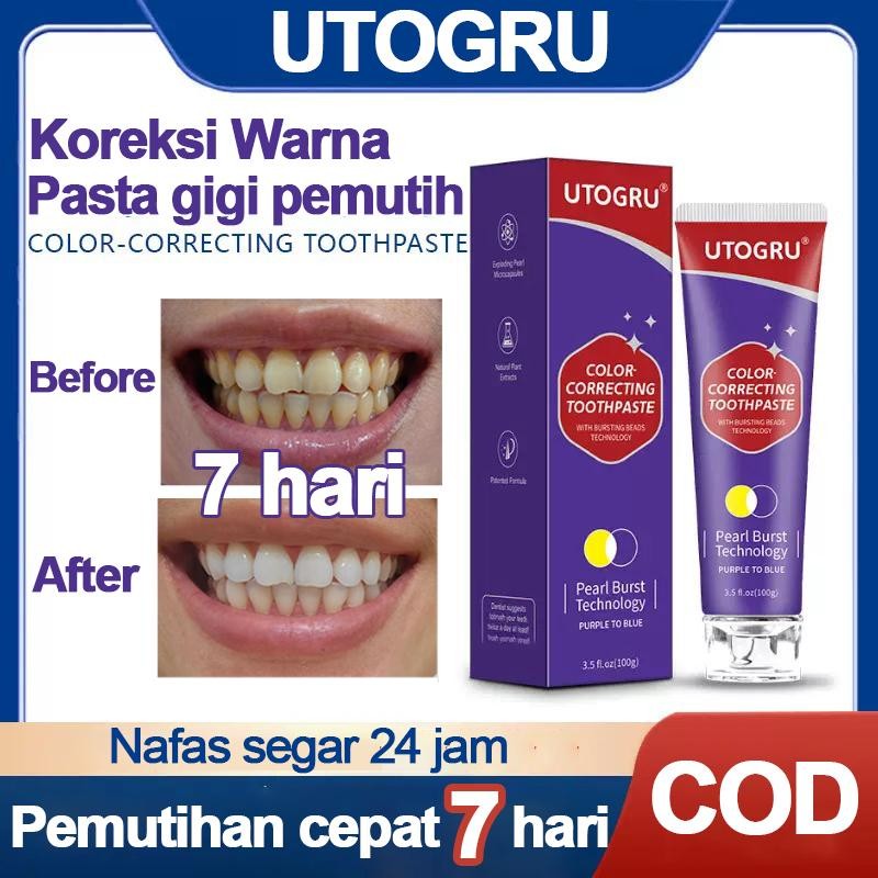 UTOGRU pemutih gigi original odol pemutih gigi dan karang gigi pasta gigi pemutih pemutih gigi ampuh