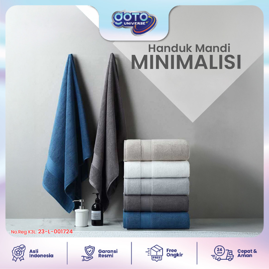 Goto Morwish Bath Towel Handuk Mandi Jumbo Dewasa Polos Lembut Halus