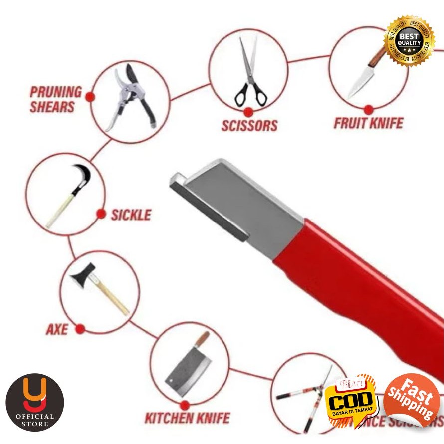 Asahan Serbaguna Penajam Gunting Pisau Sabit Golok Dsb Peralatan Mendaki Camping Hiking Outdoor