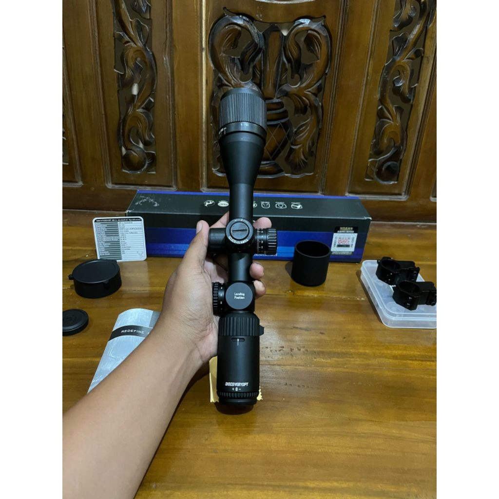 TELESKOP DISCOVERY MS 3-12X42 AOAC ORIGINAL NYALA RETIKEL TAHAN GETAR