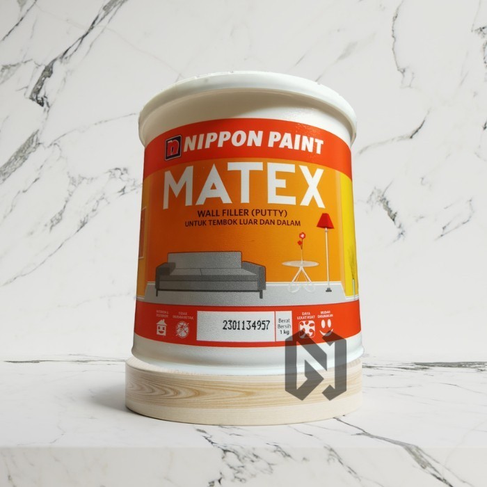 Plamir Dempul Tembok 1kg Matex / Wall Filler Putty Matex 1Kg