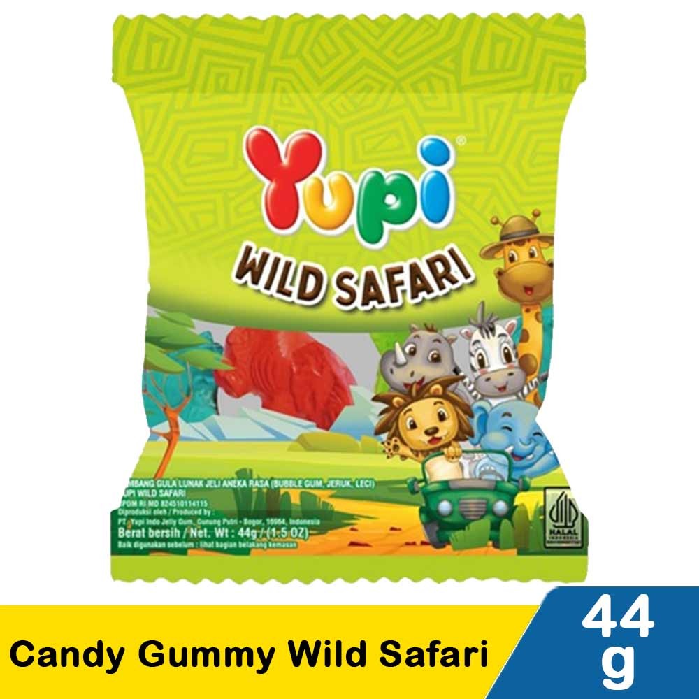 YUPI CANDY GUMMY WILD SAFARI 44g