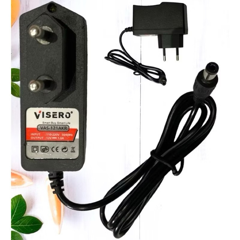 VISERO VAS 121 AKR 12V 12Volt 1 Ampere ADAPTOR RECEIVER DIGITAL KVISION KVISION K VISION BROMO LGSAT
