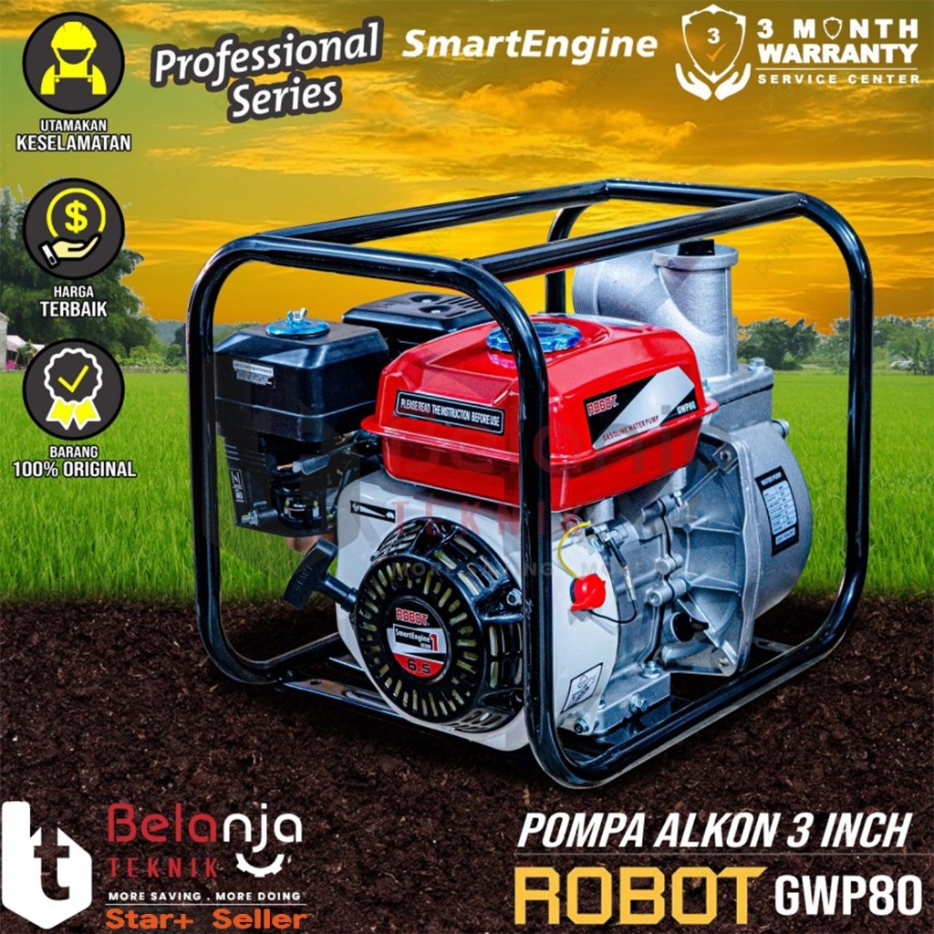 SPESIAL PROMO CUCI GUDANG Robot Mesin Pompa Air Irigasi Sawah GWP 80 Pompa Alkon 3 Inch GWP80 3"