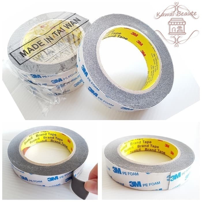 Isolasi 3M Double Tape 2cm x 4.5m Dobel tape Busa Foam 3M Original kualitas Super Kuat Mobil Motor