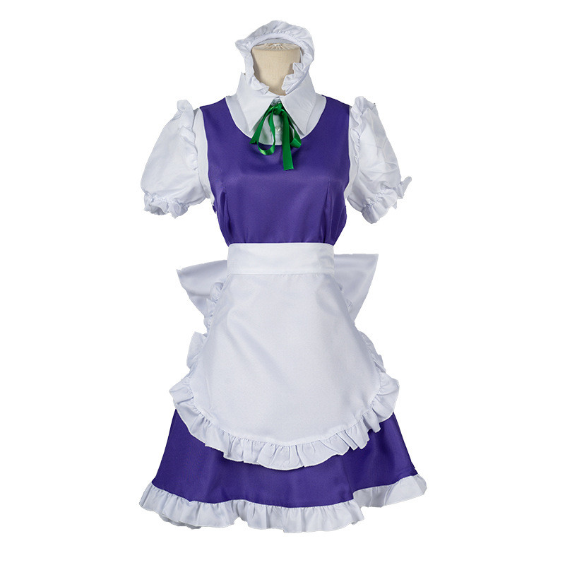 Anime Touhou Izayoi Sakuya Maid Dress Cosplay Costume Custom-made