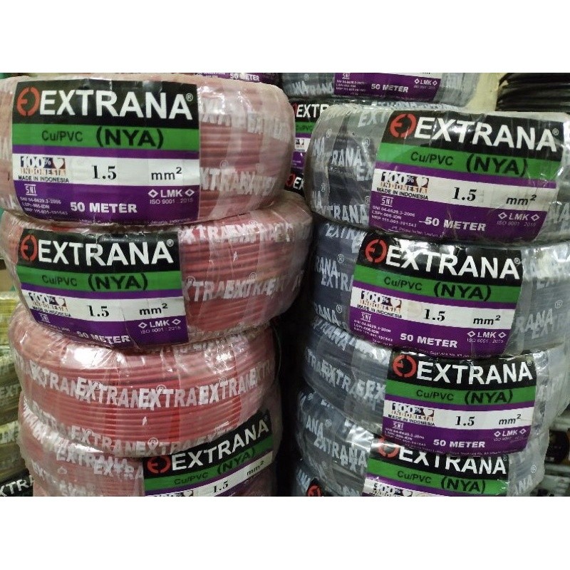 Kabel NYA Extrana 1.5mm 50M Per 1 Roll 50M