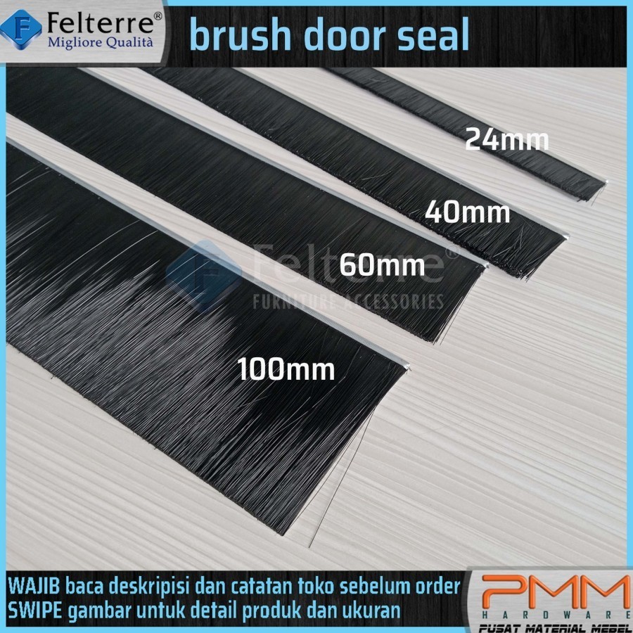 brush door seal FELTERRE | penutup lubang celah bawah pintu sikat alu