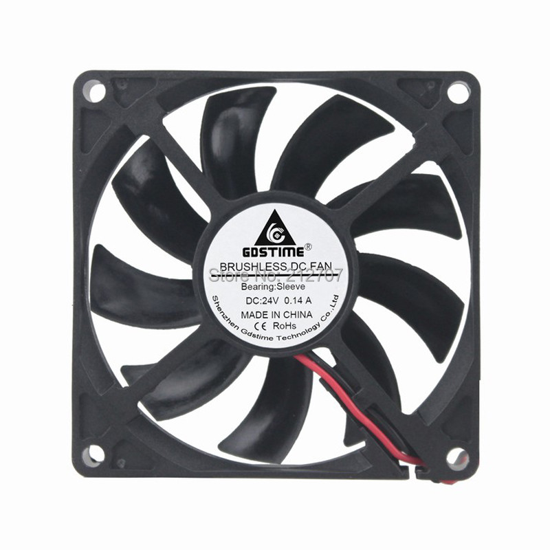 10PCS Gdstime 8cm 80x80x15mm 8015 24V 2pin DC Brushless Exhuast 80mm Cooling Fan