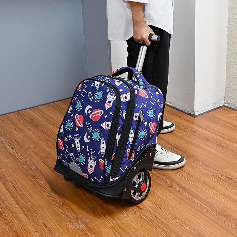 Tas Troli Premium Anak Sekolah Roda Besar | Kids Trolley Bag Tas Koper