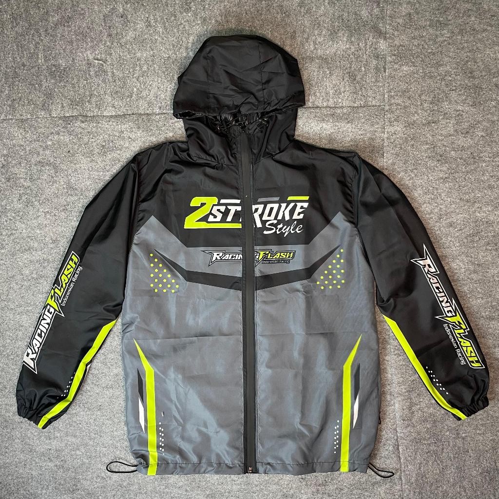 BACE.SHOP JAKET RACING 2STROKE BAHAN PARASUT/JAKET RACING BAHAN PARASUT