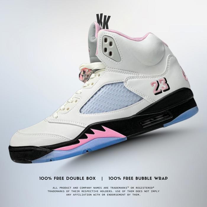 Jordan 5 Retro Medium Soft Pink Sneaker Sepatu HQ7978-102 (Size 40-47.5)