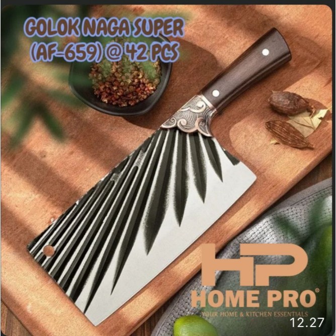 Pisau Daging Golok Besar Piso 7" Pisau Dapur Chef Meat Knife Cleaver / Pisau Golok Besar Piso Stenli