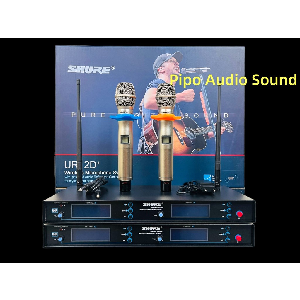 MIC WIRELLES SHURE UR12D+ CHAMPION 2 MIC PEGANG UR 12D C ur12d+c