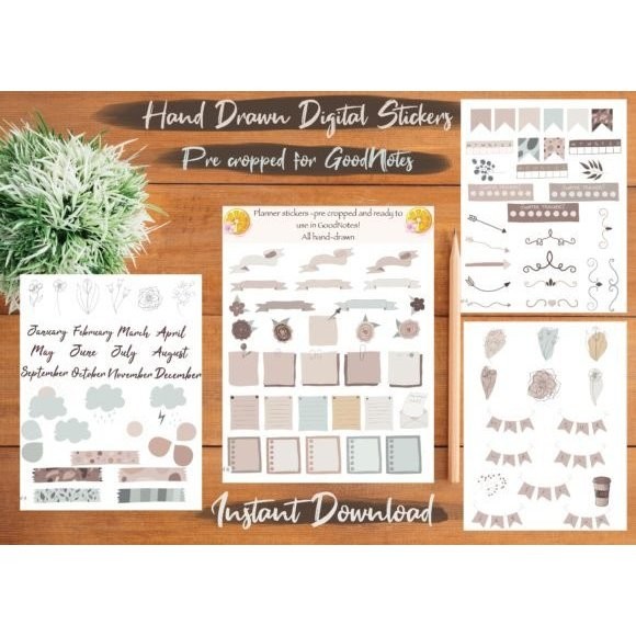 100+ Digital Planner Stickers GoodNotes