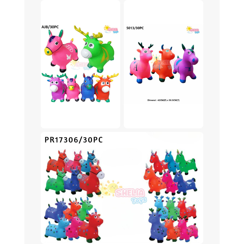 SUMERKAN ANIMAL JUMPING KUDA KUDAAN KARET + MUSIK LAMPU KUDA KARET UNICORN KARET KUDA KUDAAN TUNGGAN